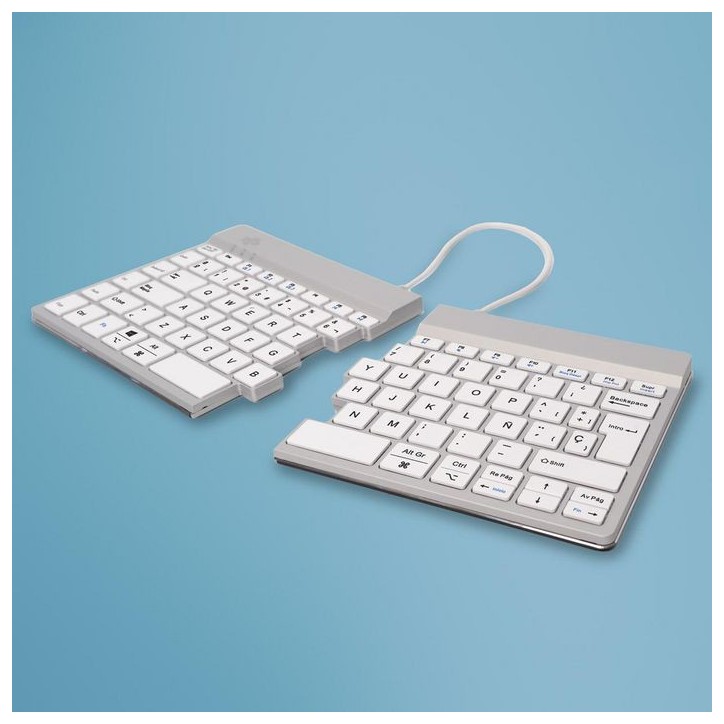 RGOSBESWLWH R-Go Split Break keyboard, QWERTY (ES), bluetooth, white RGOSBESWLWH R-Go Split Break keyboard, QWERTY (ES), bluetooth, white