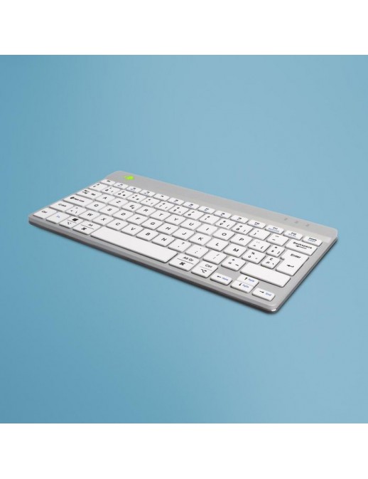 RGOCOBEWLWH R-Go Tools R-Go Compact Break keyboard, AZERTY (BE), bluetooth, white