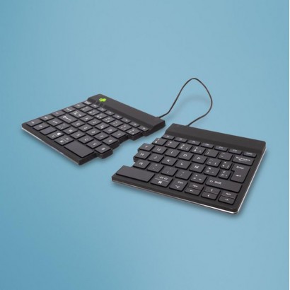 RGOSBBEWLBL R-Go Tools R-Go Split Break keyboard, AZERTY (BE), bluetooth, black