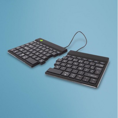 RGOSBFRWLBL R-Go Tools R-Go Split Break keyboard, AZERTY (FR), bluetooth, black