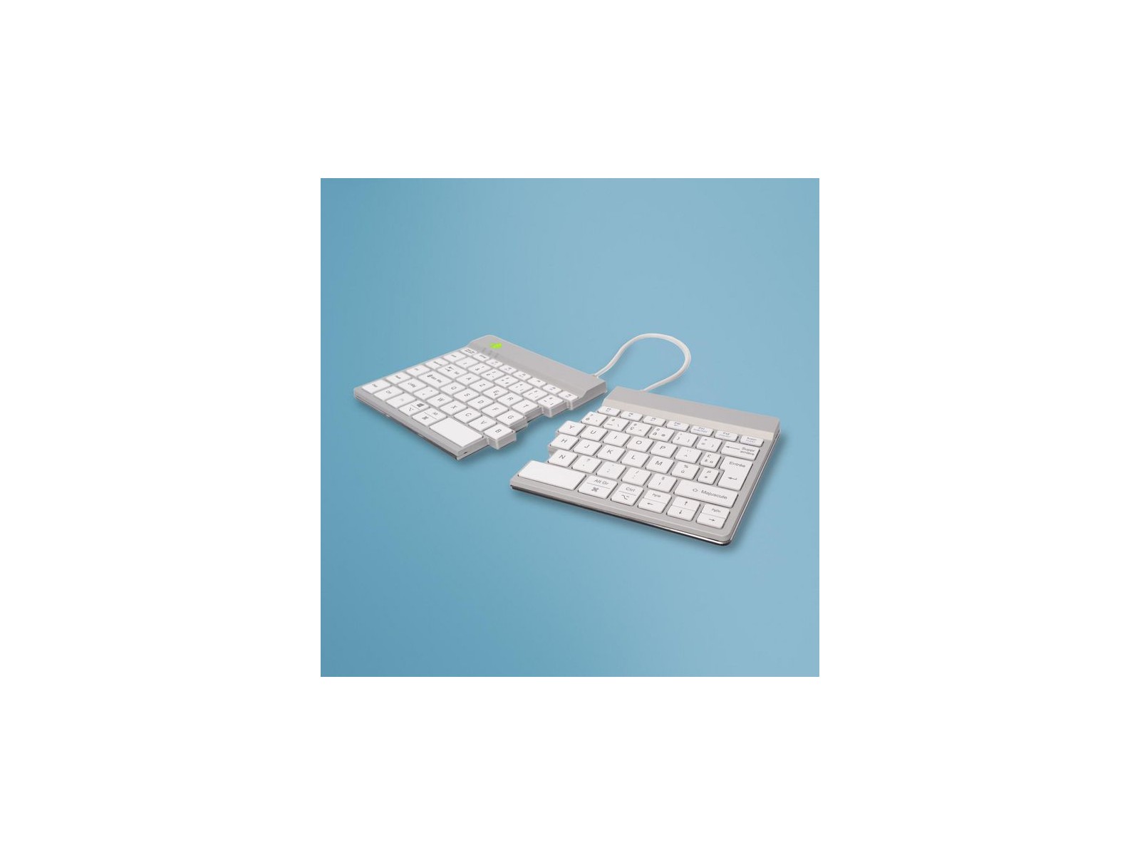 RGOSBFRWLWH RGOSBFRWLWH R-Go Split Break keyboard, AZERTY (FR), bluetooth, white RGOSBFRWLWH RGOSBFRWLWH R-Go Split Break keyboard, AZERTY (FR), bluetooth, white