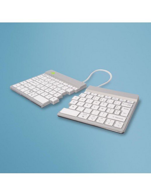 RGOSBFRWLWH RGOSBFRWLWH R-Go Split Break keyboard, AZERTY (FR), bluetooth, white