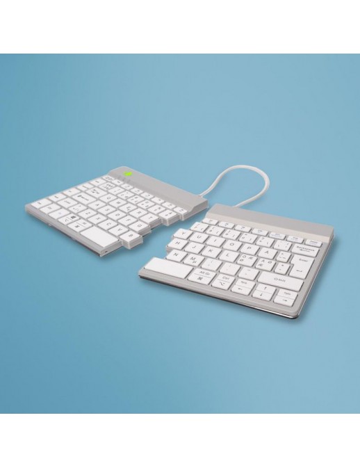 RGOSBNDWLWH R-Go Tools R-Go Split Break keyboard, QWERTY (ND), bluetooth, white