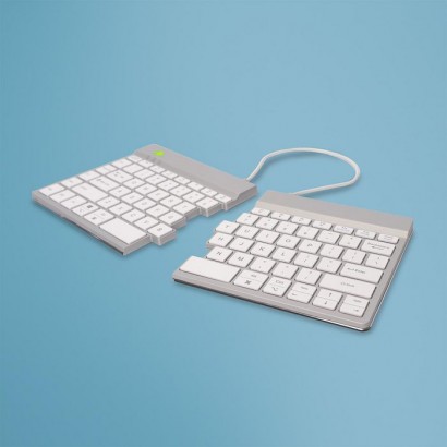 RGOSBUSWLWH R-Go Tools R-Go Split Break keyboard, QWERTY (US), bluetooth, white