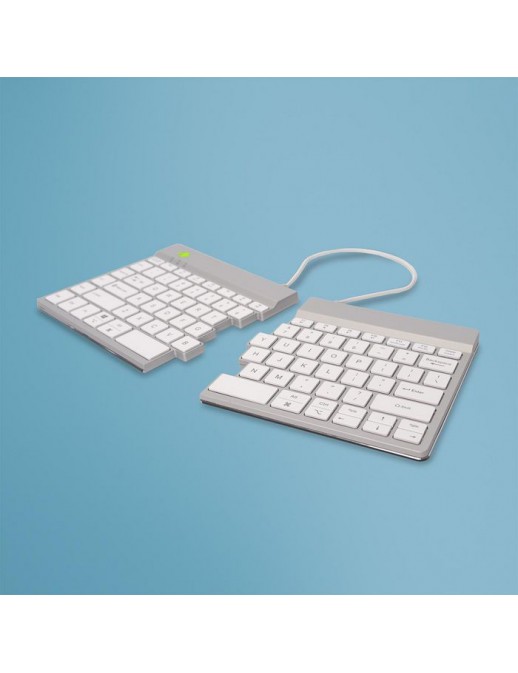 RGOSBUSWLWH R-Go Tools R-Go Split Break keyboard, QWERTY (US), bluetooth, white