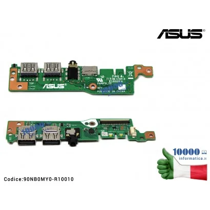 90NB0MY0-R10010 Connettore I/O Audio USB Board ASUS X509B X509D X509DJ X509XA X509XJ X509J X509M X509MA X509U X509UA X509UJ F...