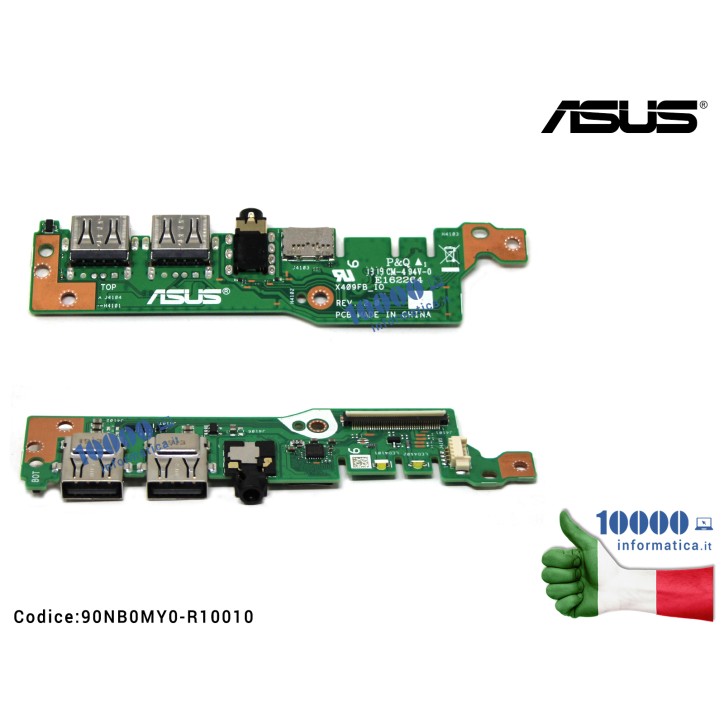 Connettore I/O Audio USB Board ASUS X509B X509D X509DJ X509XA X509XJ X509J X509M X509MA X509U X509UA X509UJ F509B F509D F509DJ F