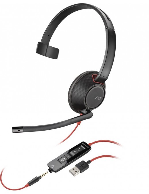 80R98AA 80R98AA HP Blackwire 5210 Monaural USB-A Headset 207577-01