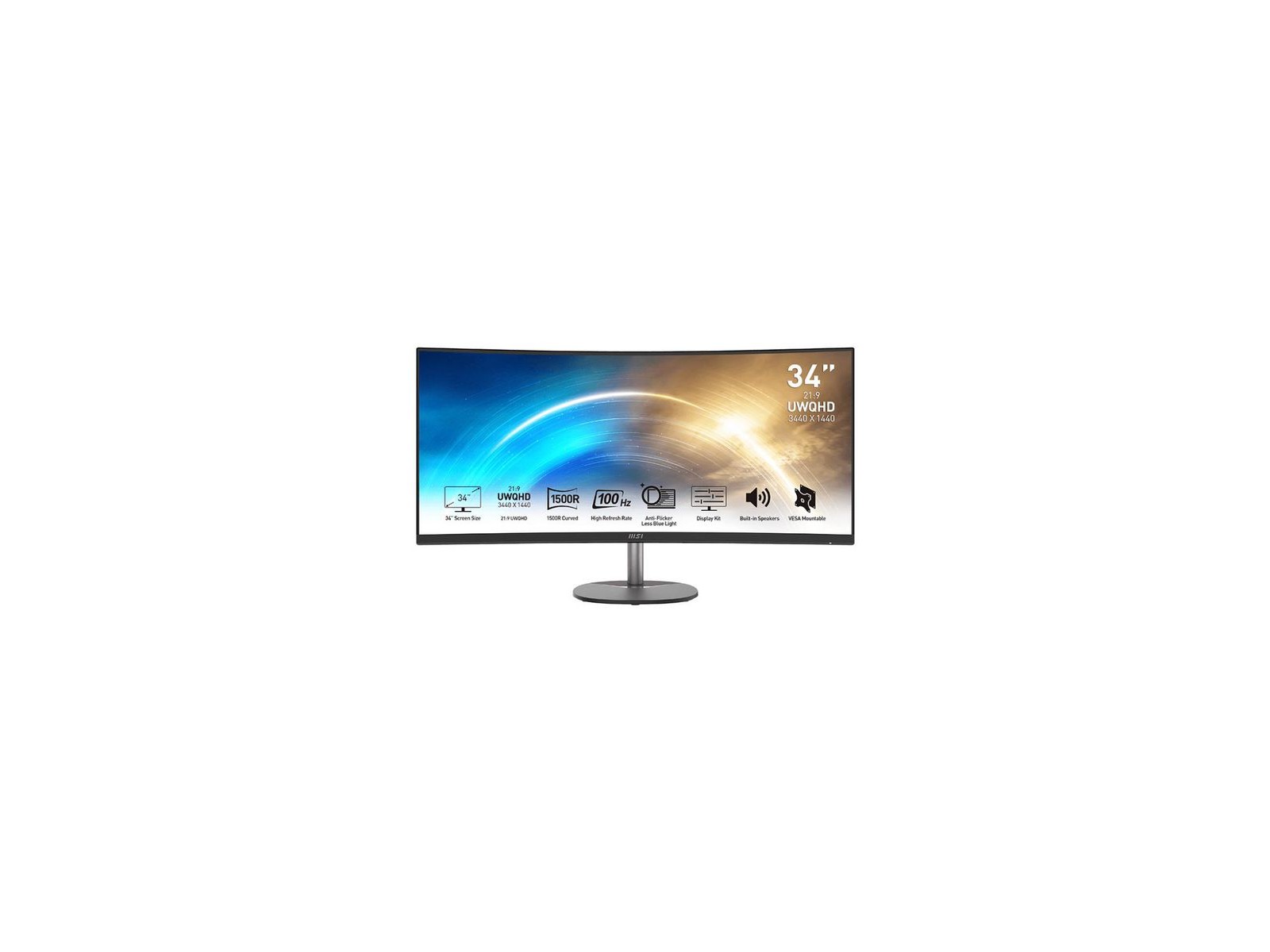9S6-3PB2CT-005 9S6-3PB2CT-005 MSI Pro Mp341Cqde Computer Monitor 86.4 Cm (34") 3440 X 1440 Pixels Ultrawide Quad Hd Black 9S6-3PB2CT-005 9S6-3PB2CT-005 MSI Pro Mp341Cqde Computer Monitor 86.4 Cm (34") 3440 X 1440 Pixels Ultrawide Quad Hd Black