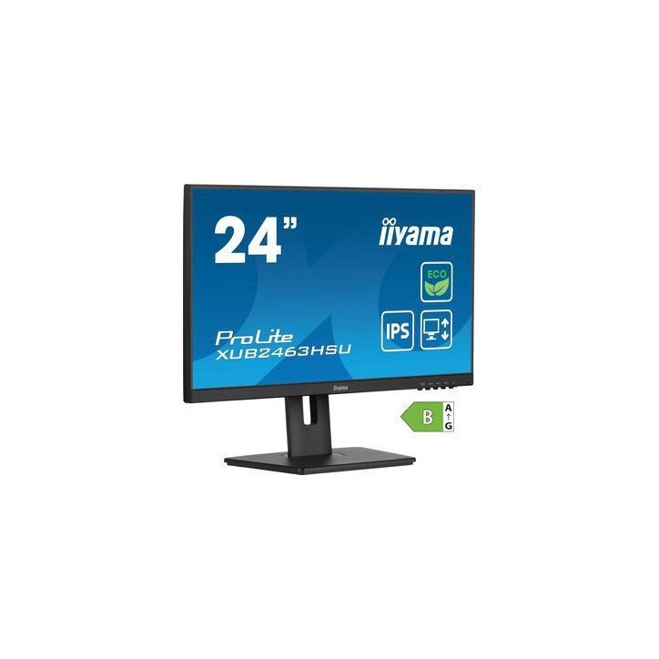 XUB2463HSU-B1 iiyama 24" ETE IPS , Eye Comfort/Safe 2.0,1920x1080,15cm Adj. Stand,250cd/m²,Speakers, HDMI,DP,3ms,FreeSync,USB