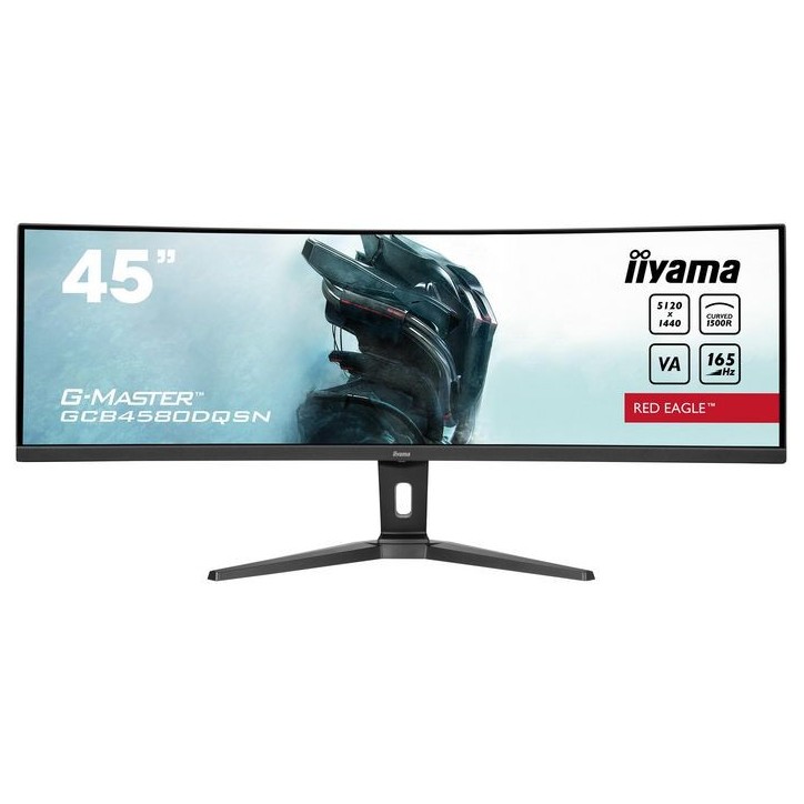 GCB4580DQSN-B1 iiyama 44,5" ETE DQHD VA, Curved,G-Master Red Eagle,5120x1440@165Hz,450cd/m²,0,8ms,Speakers,USB-C Dock GCB4580DQSN-B1 iiyama 44,5" ETE DQHD VA, Curved,G-Master Red Eagle,5120x1440@165Hz,450cd/m²,0,8ms,Speakers,USB-C Dock