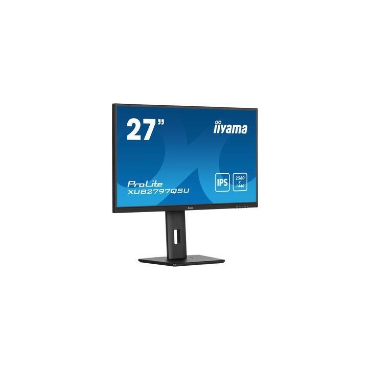 XUB2797QSU-B1 iiyama 27" IPS, 2560x1440@100Hz QHD, 1ms, FreeSync,15cm Height Adj. Stand, 250cd/m², HDMI, DP, Speakers, USB 2x3.2