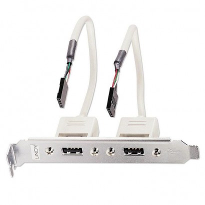33147 33147 Lindy PC Back Plate, USB 2.0, 2 Port