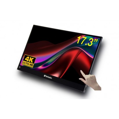 32239 32239 Verbatim PMT-17-4K Portable Touchscreen Monitor 17.3" 4K Ultra HD Metal Housing