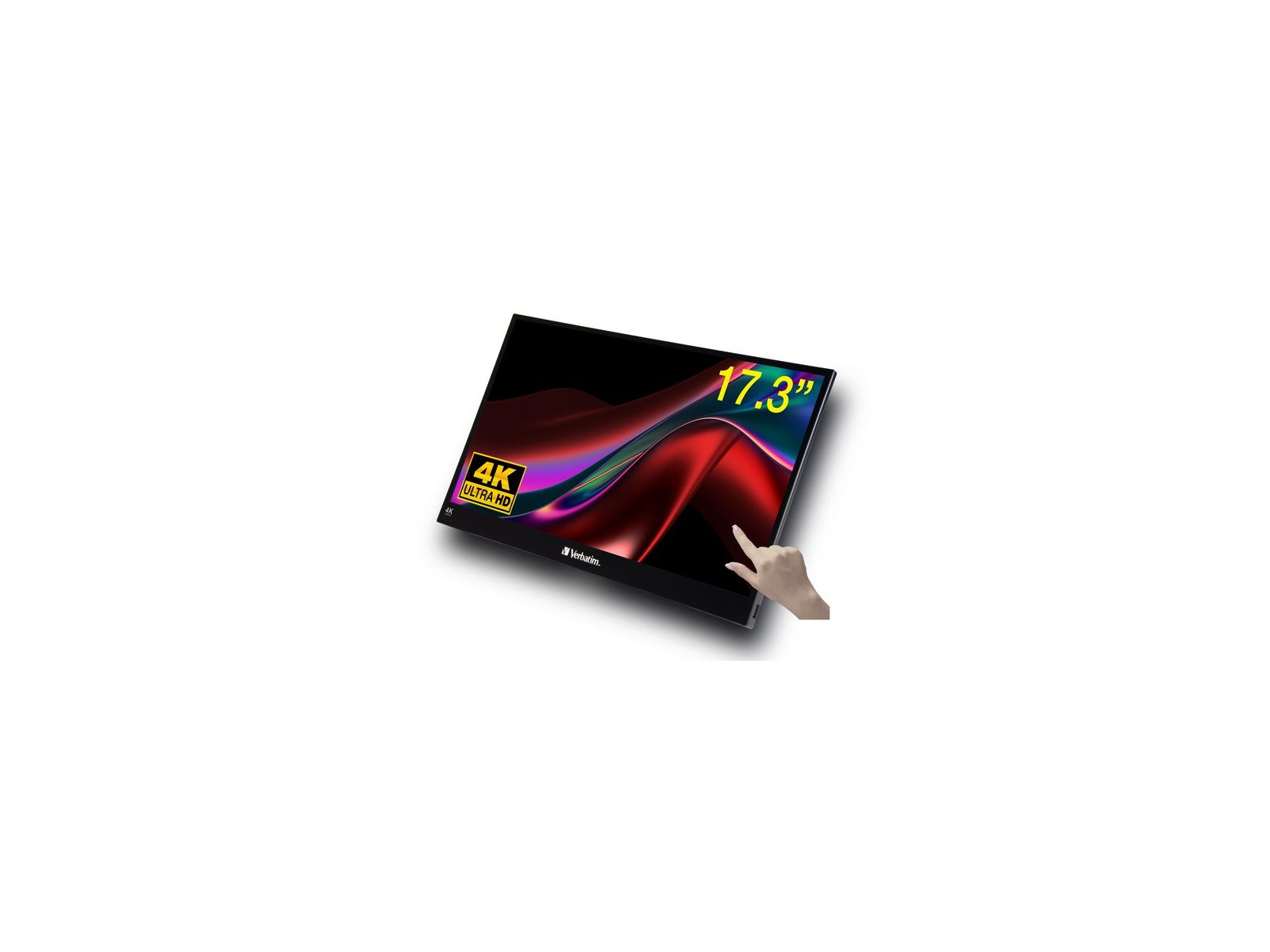 32239 32239 Verbatim PMT-17-4K Portable Touchscreen Monitor 17.3" 4K Ultra HD Metal Housing 32239 32239 Verbatim PMT-17-4K Portable Touchscreen Monitor 17.3" 4K Ultra HD Metal Housing