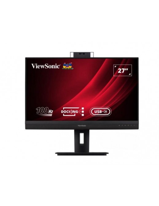 VG2757V-2K ViewSonic 27" QHD Frameless IPS Monitor with Webcam, HDMI, DipsplayPort in & out (daisy chain), USB type C (90W charg