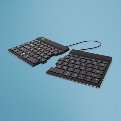 RGOSBUSWLBL R-Go Tools R-Go Split Break keyboard, QWERTY (US), bluetooth, black