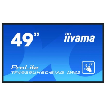 TF4939UHSC-B1AG TF4939UHSC-B1AG iiyama 49", 3840x2160, 16:9, IPS LED, 8ms, VGA, HDMI, DP, RS-232C, RJ-45, RMS 2x 8W, IP54, 11...