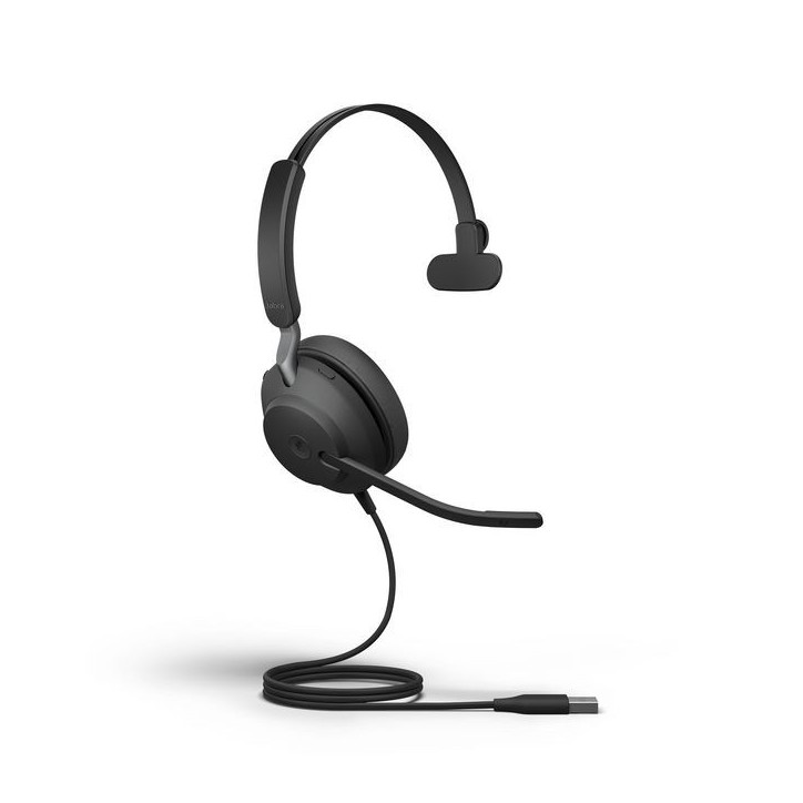 24189-899-999 Jabra Evolve2 40, 40mm Ø, 117dB @1mW-1kHz, 20Hz-20.000Hz, 100Hz-14.000Hz, USB-A/USB-C NONE - Only use for non-batt