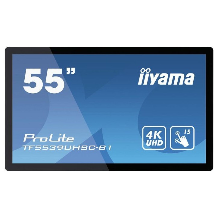 TF5539UHSC-B1AG iiyama ProLite TF5539UHSC-B1AG touch screen monitor 139.7 cm (55") 3840 x 2160 pixels Multi-touch Multi-user Bla TF5539UHSC-B1AG iiyama ProLite TF5539UHSC-B1AG touch screen monitor 139.7 cm (55") 3840 x 2160 pixels Multi-touch Multi-user Bla