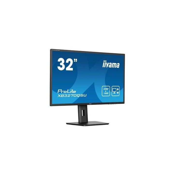 XB3270QSU-B1 iiyama 32" IPS-panel, 2560x1440, 250cd/m², 3ms, Speakers, DisplayPort, 2xHDMI, USB 3x 3.2, 15cm Height Adj. Stand