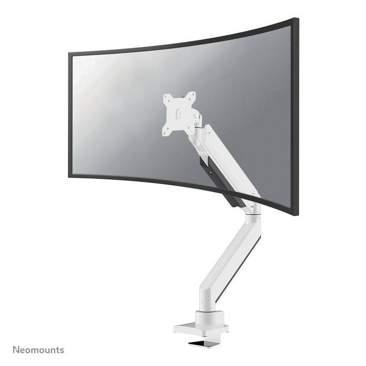 NM-D775WHITEPLUS Neomounts Nm-D775Whiteplus Full Motion Desk Monitor Arm (Clamp & Grommet) For 10-49" Curved Monitor Screens, He