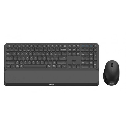 SPT6607B/21 Philips 6000 series SPT6607B keyboard Mouse included RF Wireless + Bluetooth Black,...