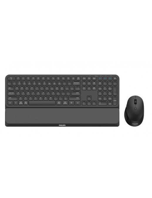 SPT6607B/21 SPT6607B/21 Philips 6000 series SPT6607B keyboard Mouse included RF Wireless + Bluetooth Black, Nordic Language