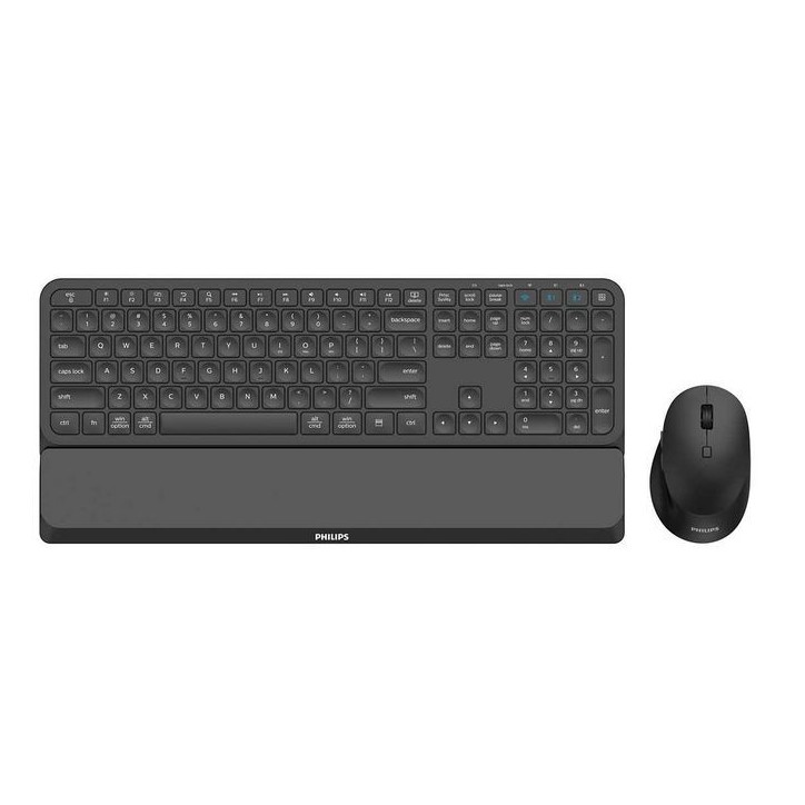 SPT6607B/21 Philips 6000 series SPT6607B keyboard Mouse included RF Wireless + Bluetooth Black, Nordic Language