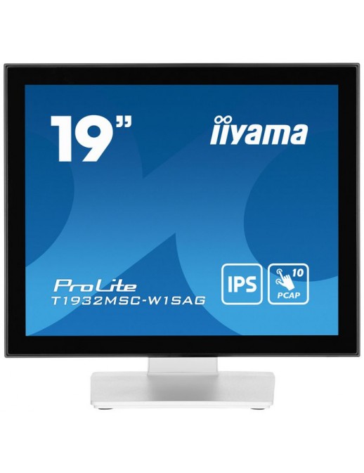 T1932MSC-W1SAG iiyama 19" WHITE PCAP-10P Anti-Glare, Bezel Free,IPS,1280x1024,Speakers,VGA,DP,HDMI,215cd/m²,USB,Multiouch(OS)