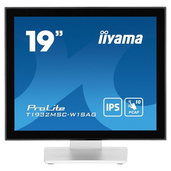 T1932MSC-W1SAG iiyama 19" WHITE PCAP-10P Anti-Glare, Bezel Free,IPS,1280x1024,Speakers,VGA,DP,HDMI,215cd/m²,USB,Multiouch(OS)