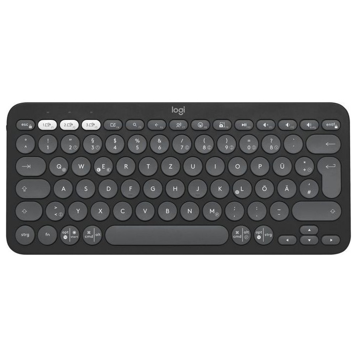 920-011795 Logitech Pebble Keys 2 K380S Keyboard Rf Wireless + Bluetooth Qwertz German Graphite