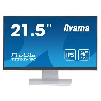 T2252MSC-W2 iiyama Prolite T2252MSC 21,5" WHITE PCAP, 10P Touch, 1920x1080, IPS-slim panel, HDMI,...