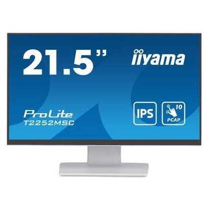 T2252MSC-W2 T2252MSC-W2 iiyama Prolite T2252MSC 21,5" WHITE PCAP, 10P Touch, 1920x1080, IPS-slim panel, HDMI, DP, 250cd/m², U...