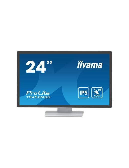 T2452MSC-W1 iiyama Prolite T2452MSC 24" WHITE PCAP, 10P, 1920x1080,IPS-panel,Flat Bezel Free Glass Front,HDMI,DP,USB,Speakers