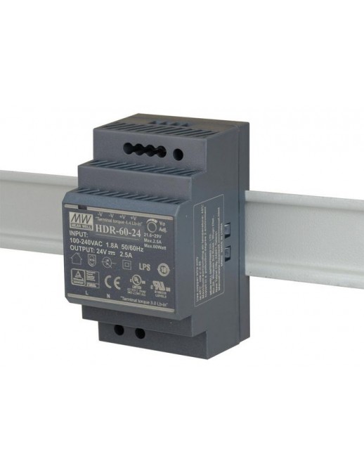 DIS-H60-24 D-Link 60W, 24VDC, Ultra Slim DIN Rail PSU