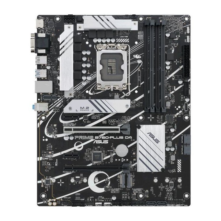 90MB1CW0-M0EAY0 Asus Prime B760-PLUS D4, an Intel® B760 LGA 1700 ATX motherboard with PCIe 5.0, three PCIe 4.0 M.2 slots, DDR4, 