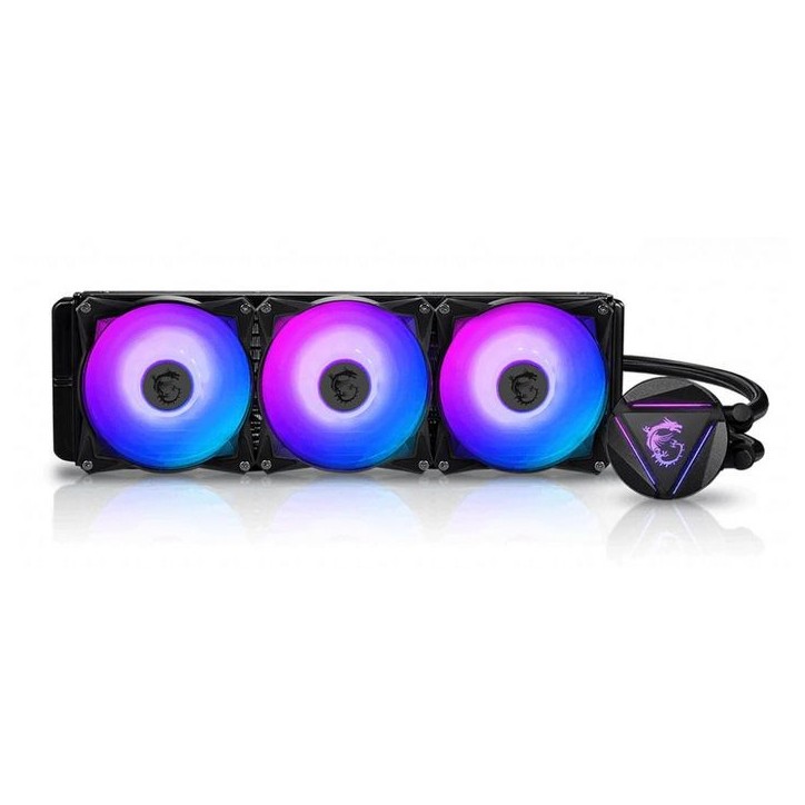 MAG CORELIQUID 360R V2 MSI Liquid Cpu Cooler '360Mm Radiator, 3X 120Mm Argb Pwm Fan, Argb Lighting, Center Supported, Compatible