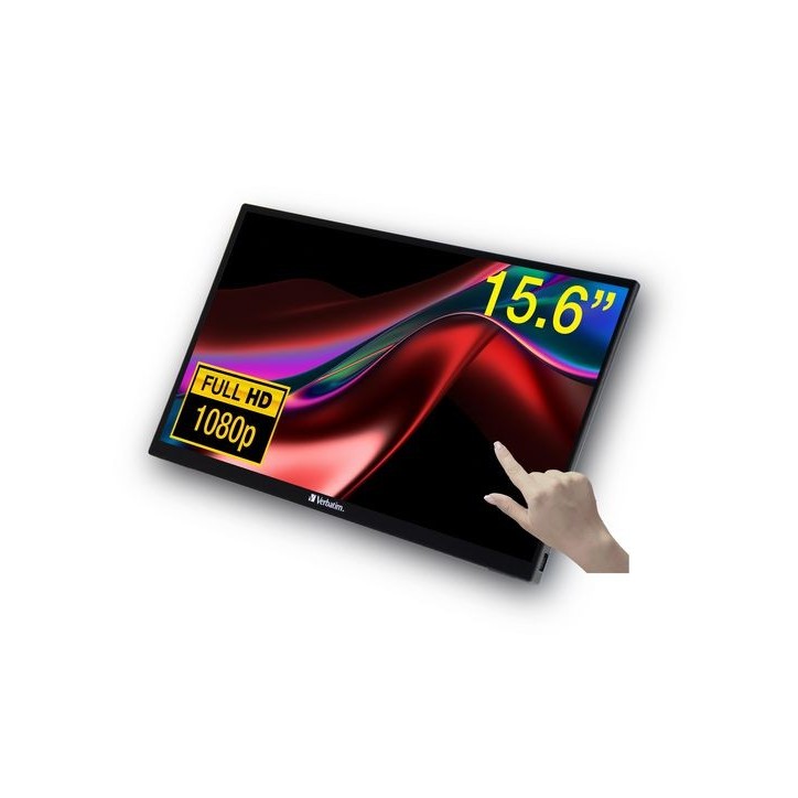 49592 Verbatim PMT-15 Portable Touchscreen Monitor 15.6" Full HD 1080p Metal Housing 49592 Verbatim PMT-15 Portable Touchscreen Monitor 15.6" Full HD 1080p Metal Housing
