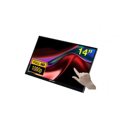 49591 49591 Verbatim PMT-14 Portable Touchscreen Monitor 14" Full HD 1080p Metal Housing