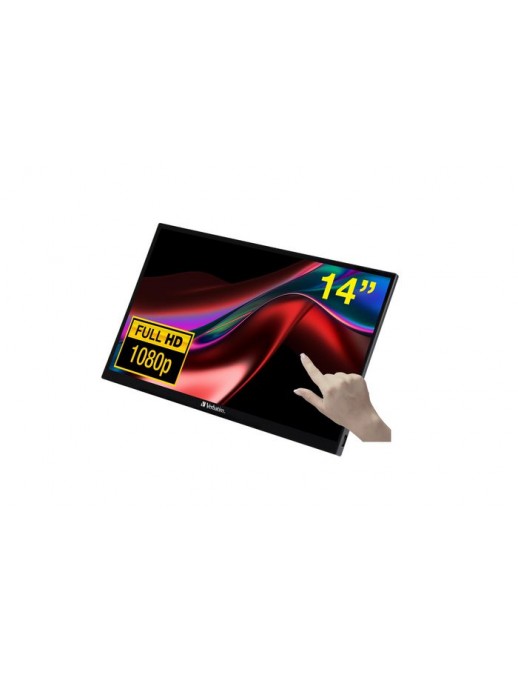 49591 49591 Verbatim PMT-14 Portable Touchscreen Monitor 14" Full HD 1080p Metal Housing