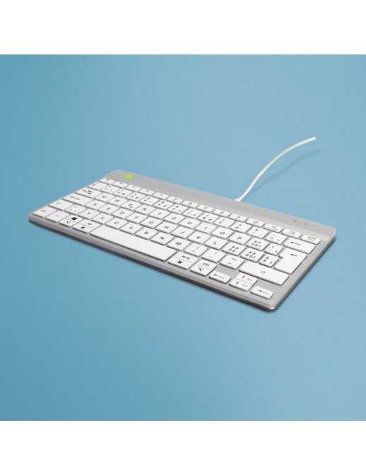 RGOCOCHWDWH RGOCOCHWDWH R-Go Tools Compact Break ergonomic keyboard QWERTZ (CH), wired, white