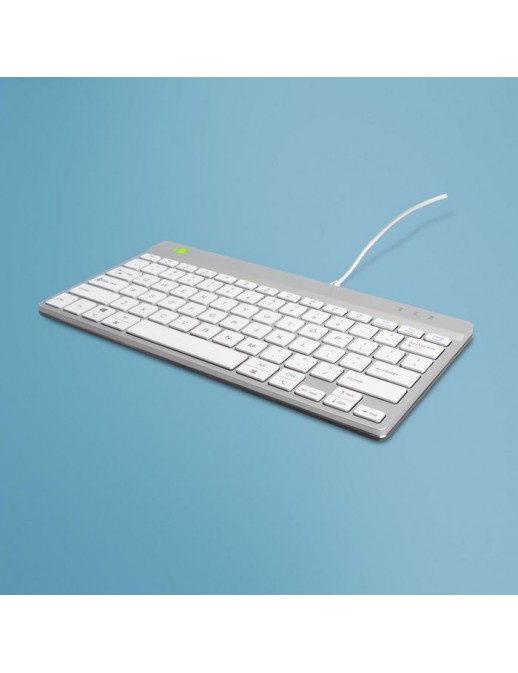 RGOCOUSWDWH R-Go Tools Compact Break ergonomic keyboard QWERTY (US), wired, white