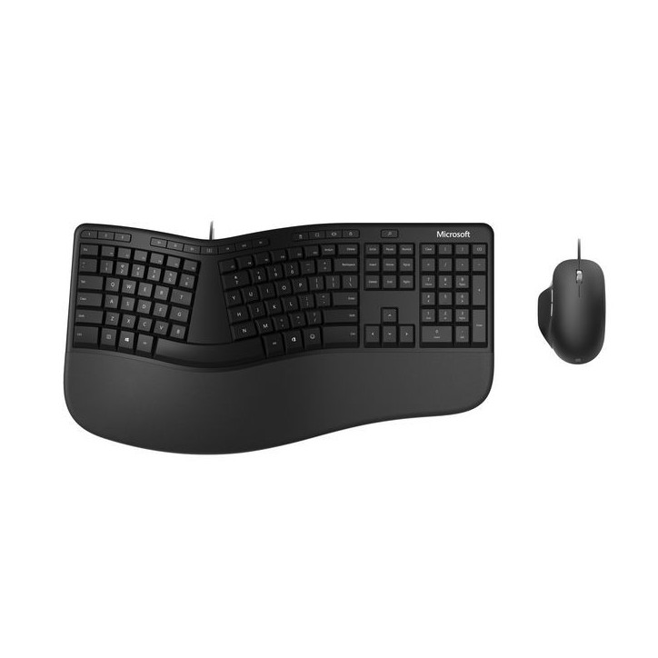 RJU-00009 Microsoft Ergonomic Desktop Keyboard Mouse Included Usb Qwerty Nordic Black