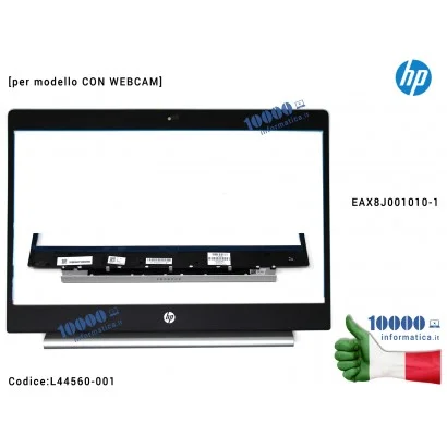 L44560-001 Cornice Display Bezel LCD HP ProBook 440 G6 [per modello CON WEBCAM] EAX8J001010-1