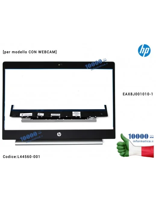 L44560-001 Cornice Display Bezel LCD HP ProBook 440 G6 [per modello CON WEBCAM] EAX8J001010-1