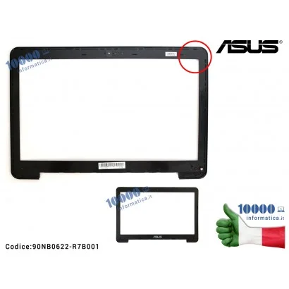 90NB0622-R7B001 Cornice Display Bezel LCD ASUS X555 A555 [Versione 1] X555L X555LD A555L A555LD F555 K555 X554L [Versione 1] ...