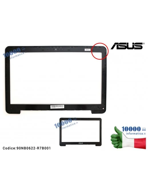 90NB0622-R7B001 Cornice Display Bezel LCD [VERSIONE 1] ASUS X555LD A555L A555LD F555 K555 X554L 13N0-R7A0421 13NB0622P02019 1...