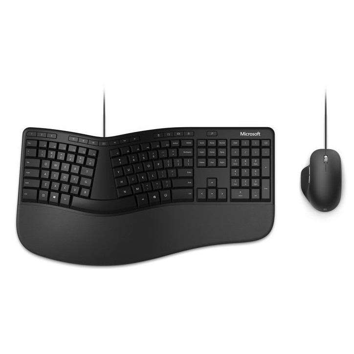 RJU-00006 Microsoft Ergonomic Desktop Keyboard Mouse Included Usb Qwertz German Black