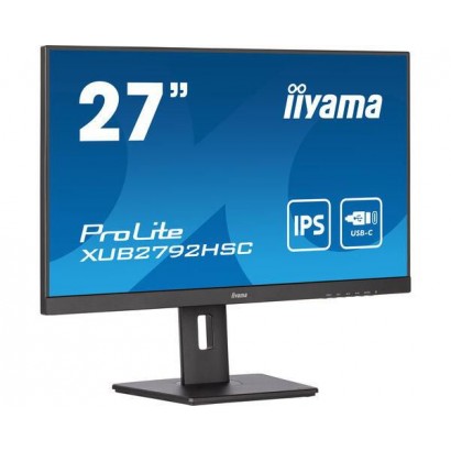 XUB2792HSC-B5 iiyama 27" ETE IPS-panel, 1920x1080, 250cd/m², 15cm Height Adj. Stand, Speakers,...